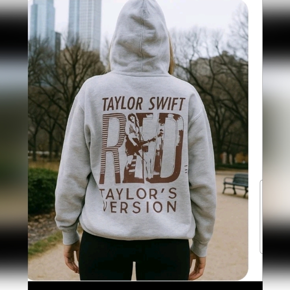 Taylor Swift Gray Loving Him Was Red Eras Tour Classic Graphic Hoodie S